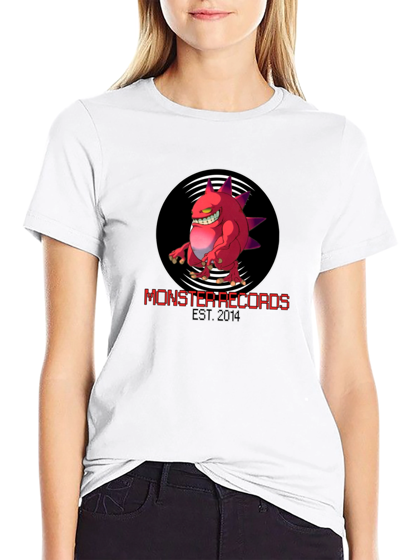 Monster Records Graphic Black T-Shirt
