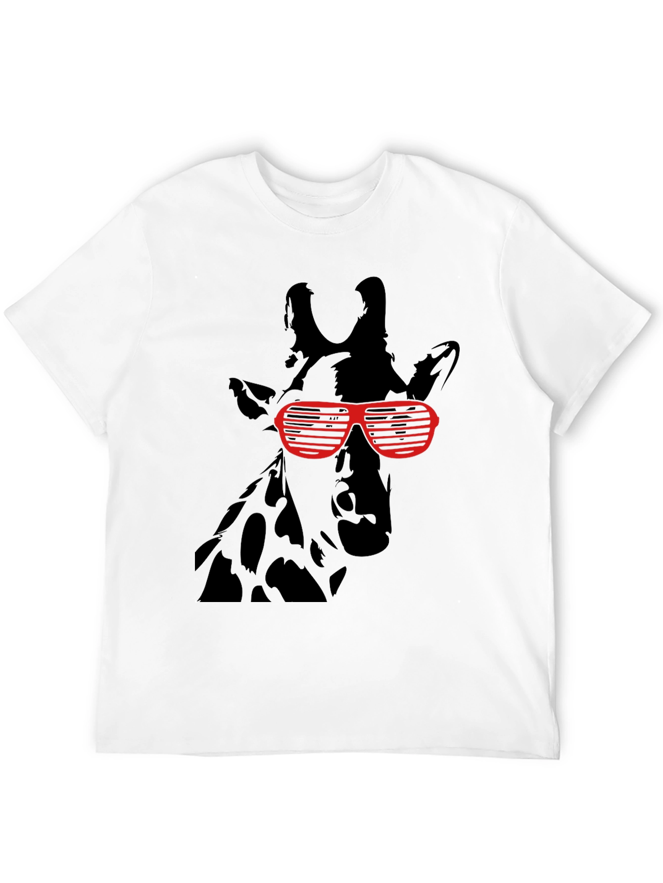 Cool Giraffe Graphic Tee - Black