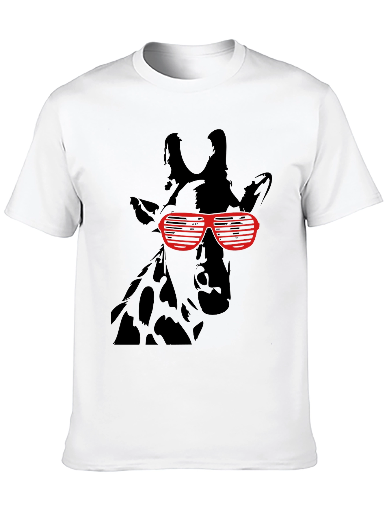 Cool Giraffe Graphic Tee - Black