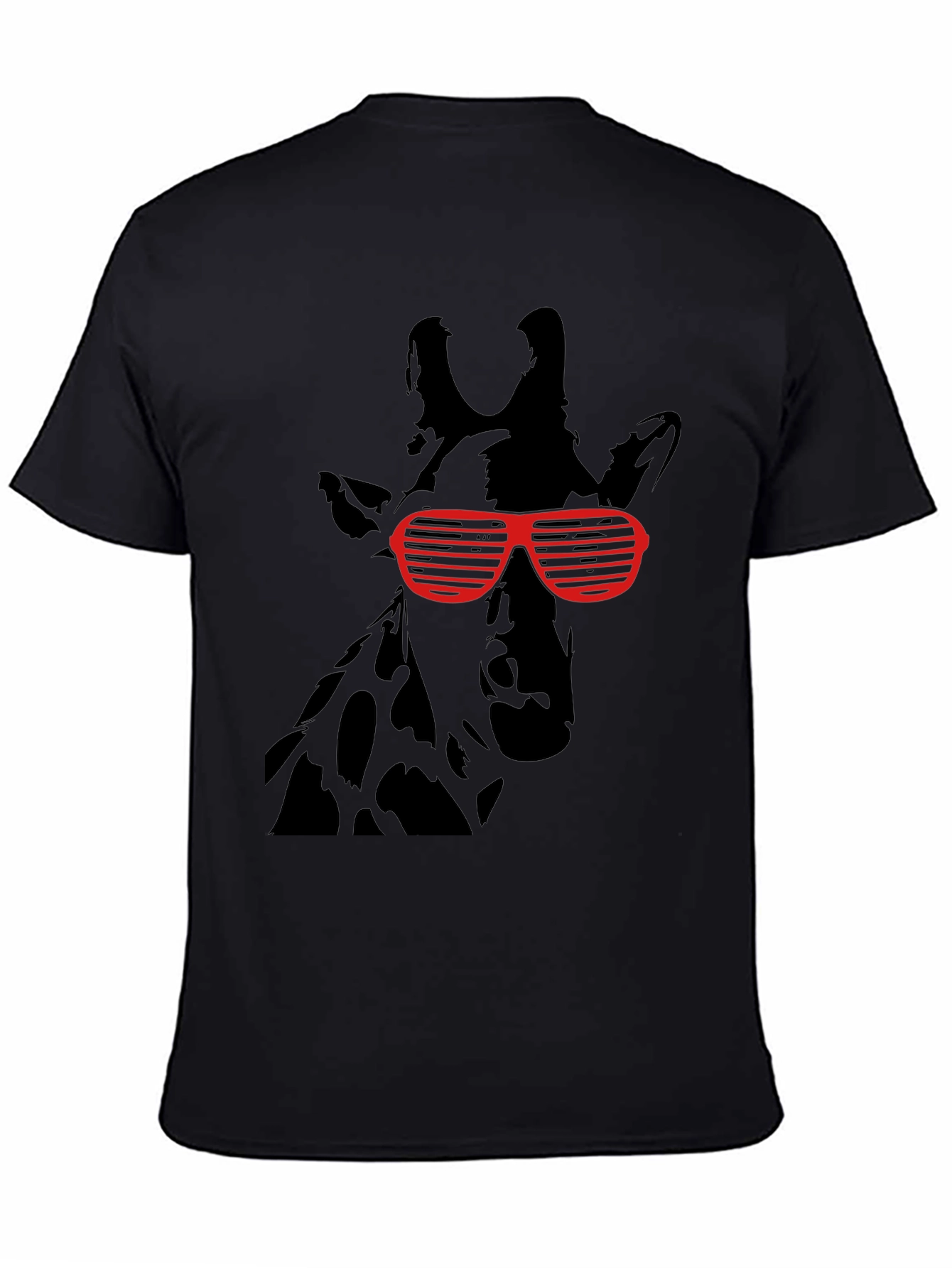 Cool Giraffe Graphic Tee - Black