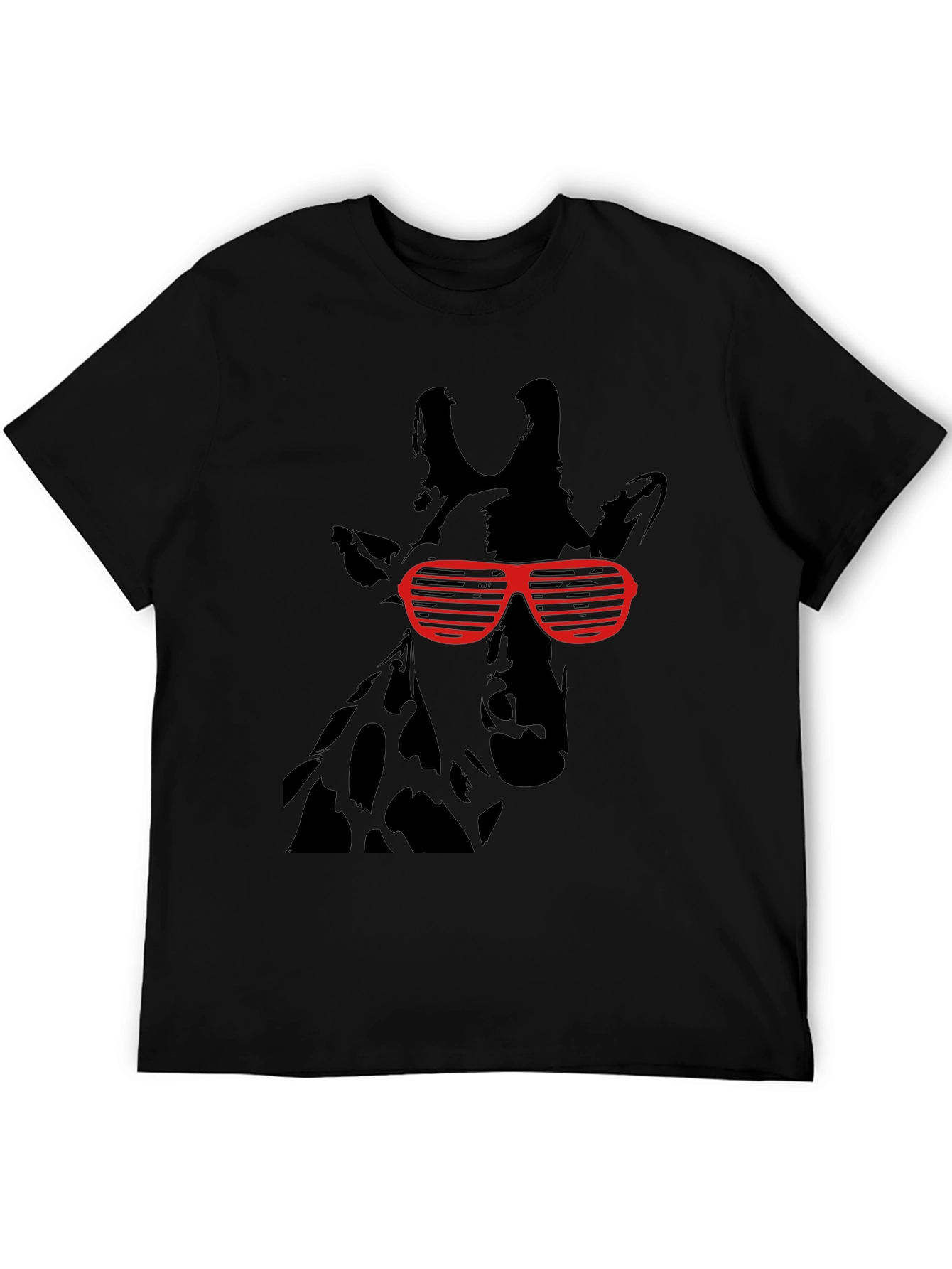 Cool Giraffe Graphic Tee - Black