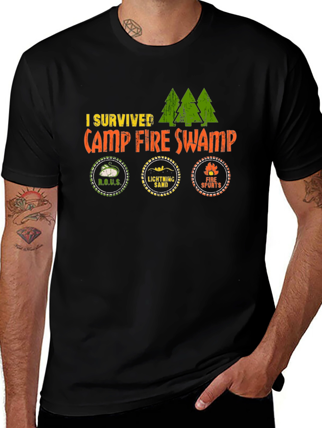 I Survived Camp Fire Swamp Graphic Tee