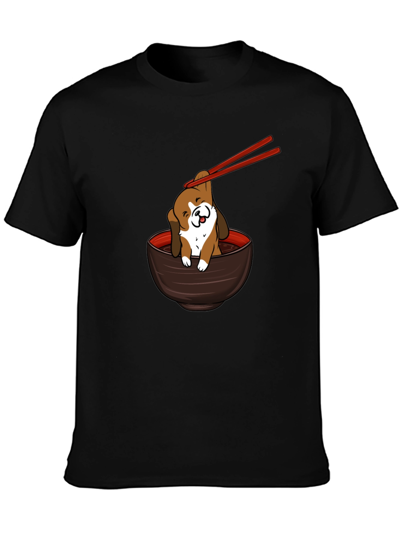 Cute Dog Ramen Bowl T-Shirt