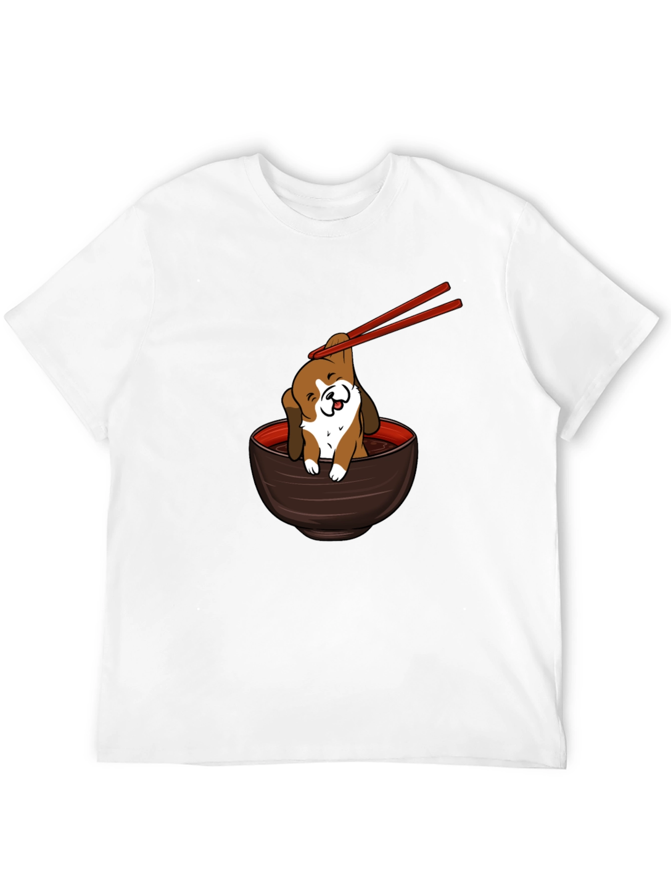 Cute Dog Ramen Bowl T-Shirt