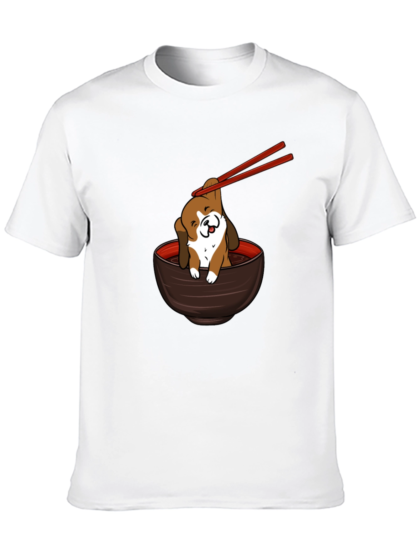 Cute Dog Ramen Bowl T-Shirt