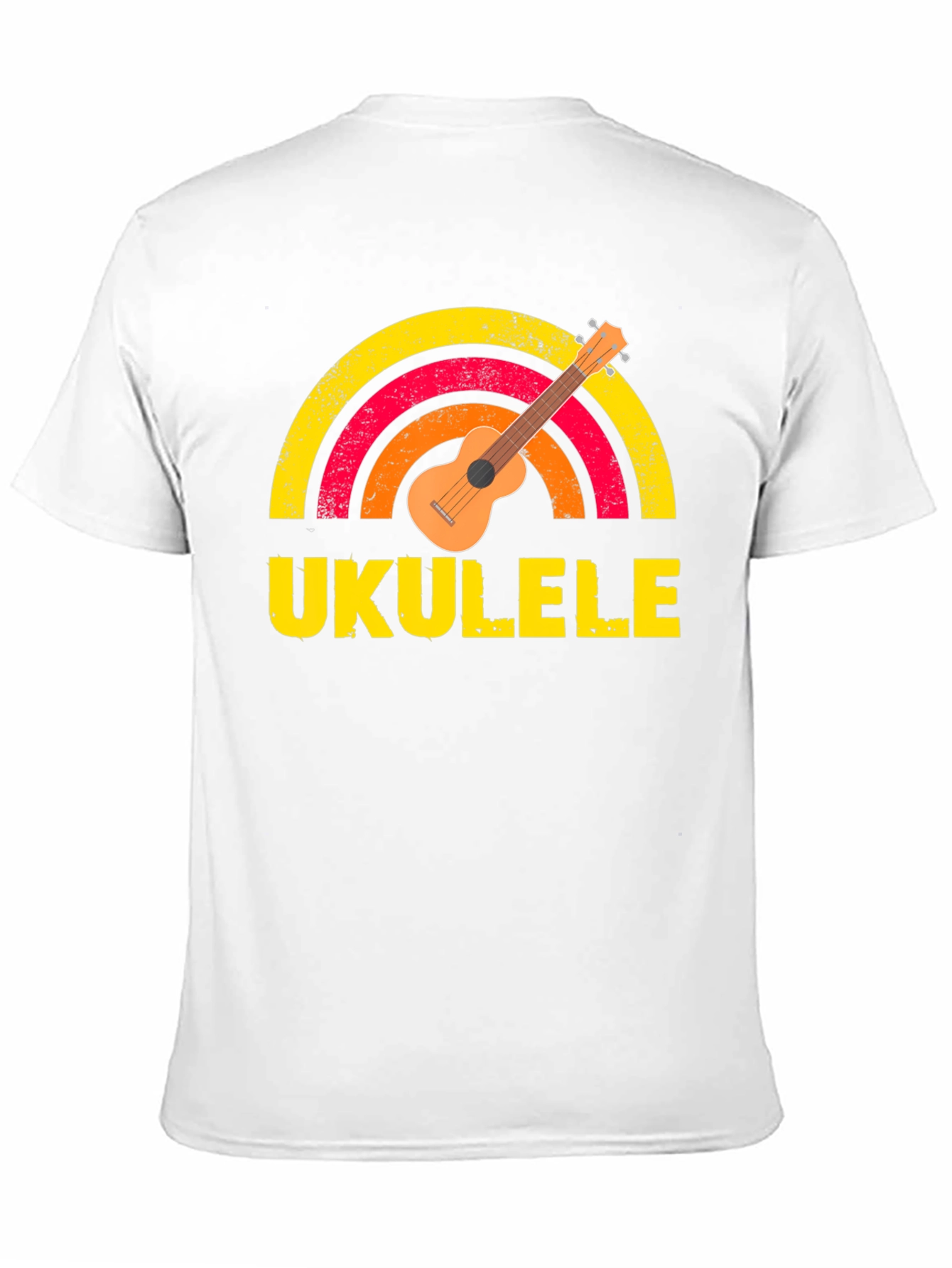 Ukulele Rainbow Graphic T-Shirt