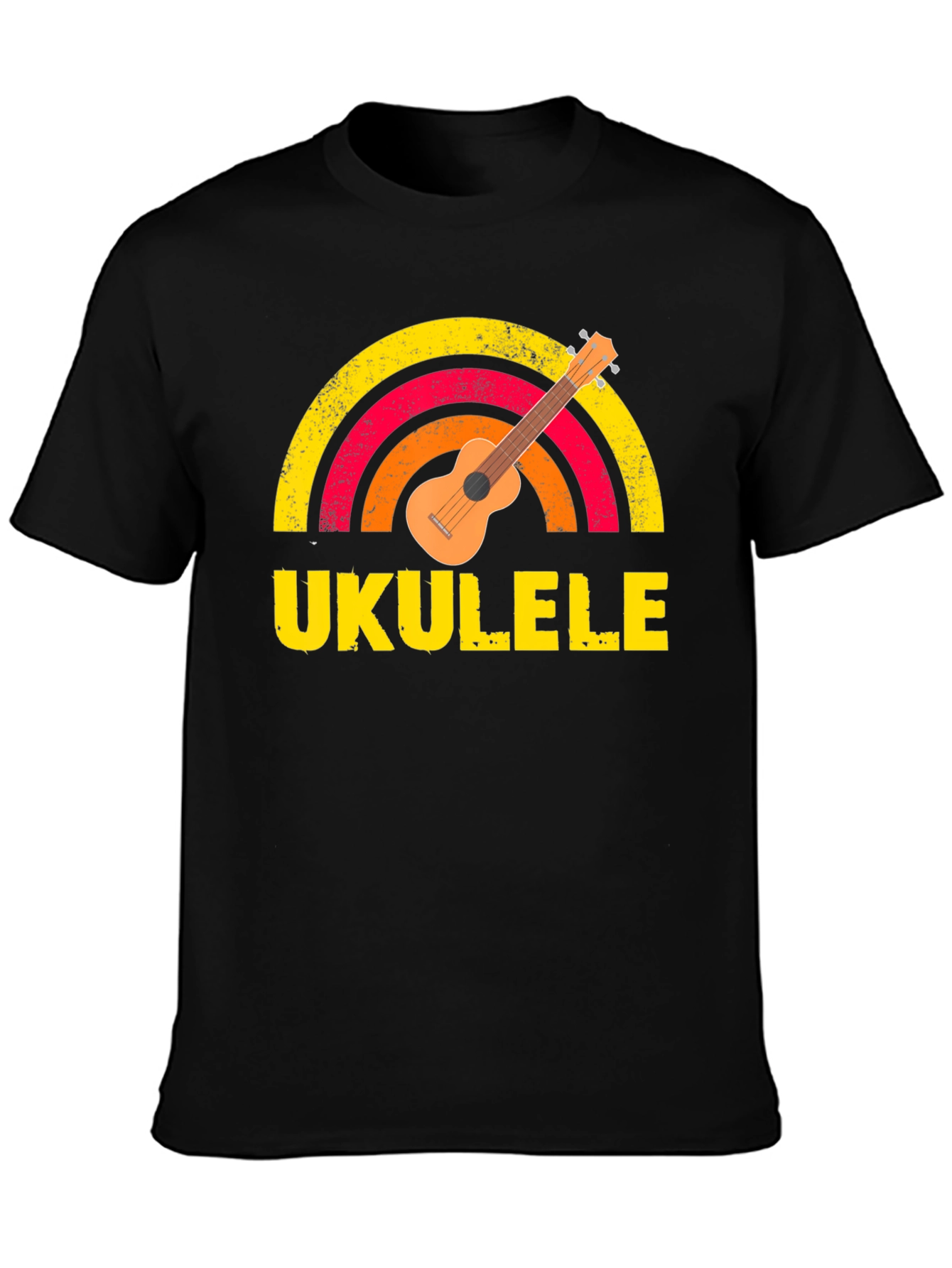 Ukulele Rainbow Graphic T-Shirt