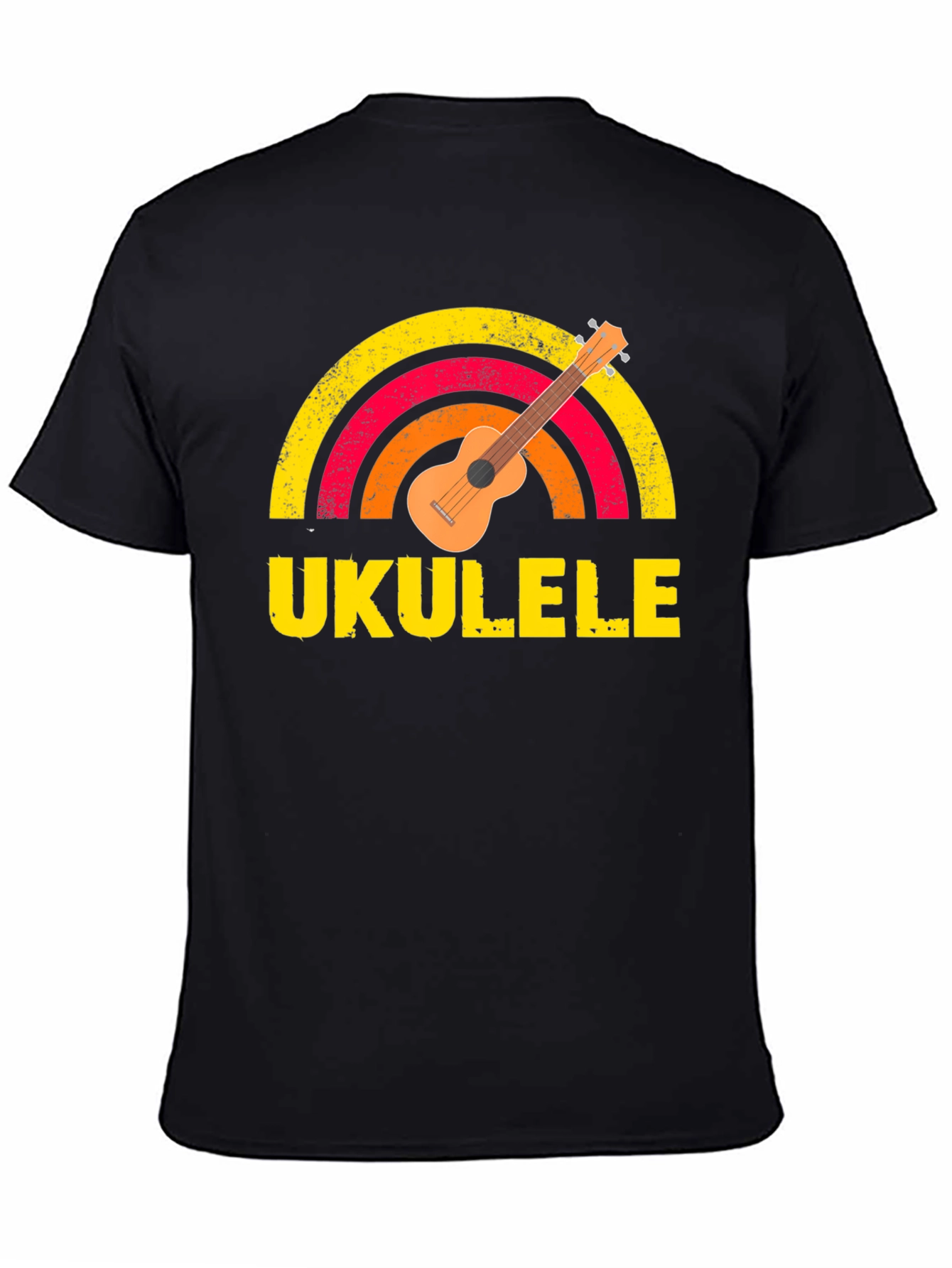 Ukulele Rainbow Graphic T-Shirt