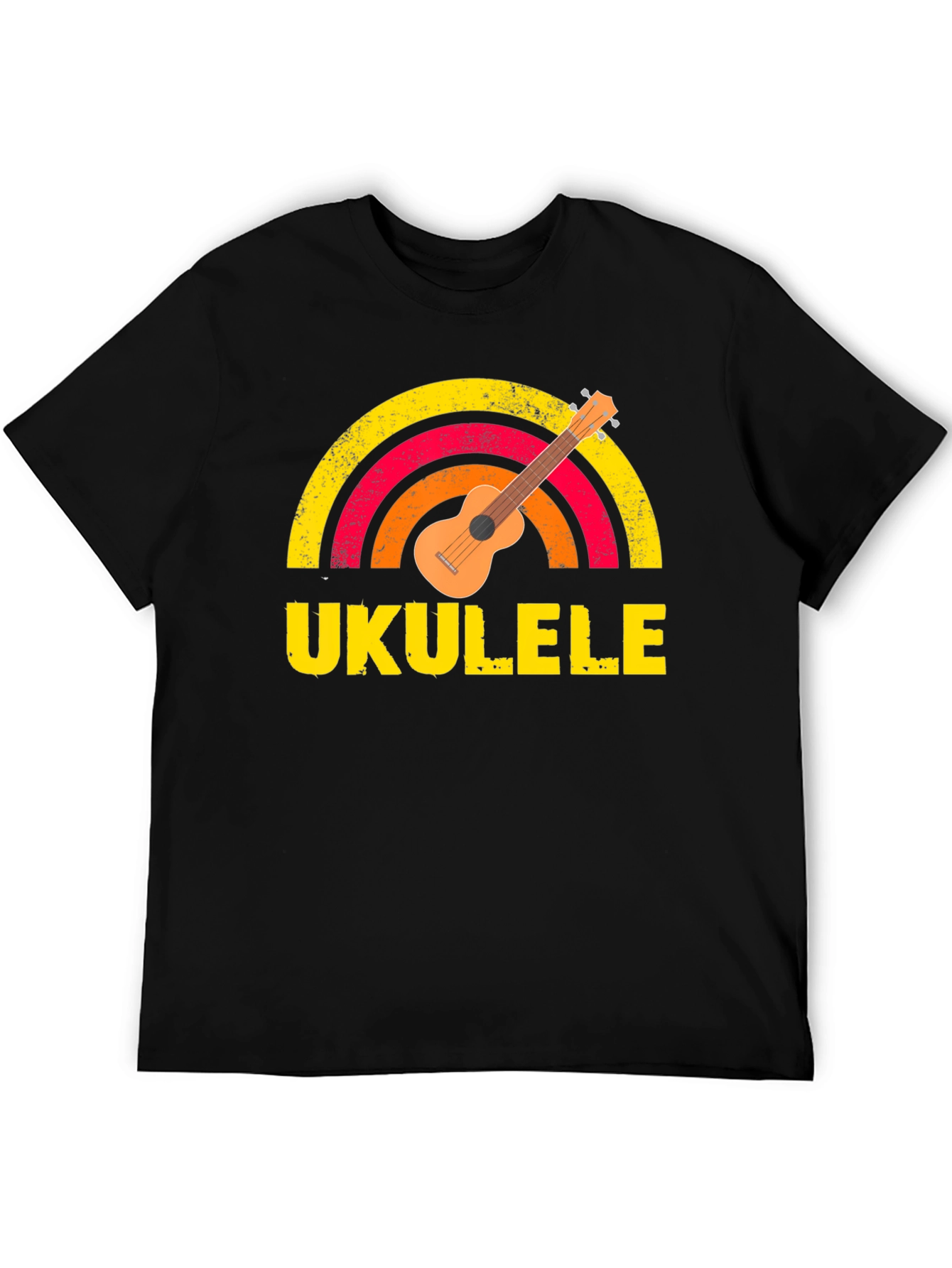 Ukulele Rainbow Graphic T-Shirt
