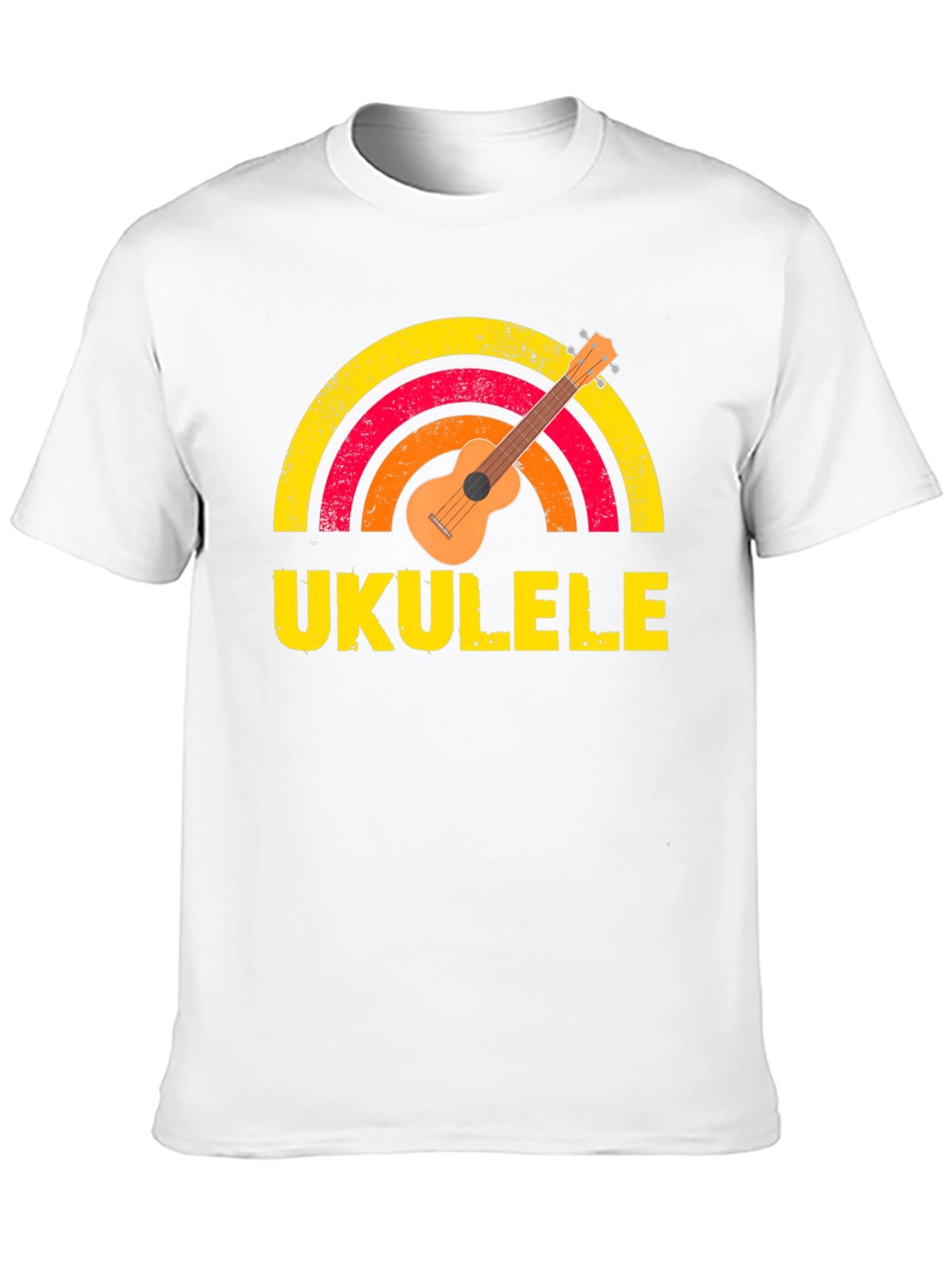 Ukulele Rainbow Graphic T-Shirt
