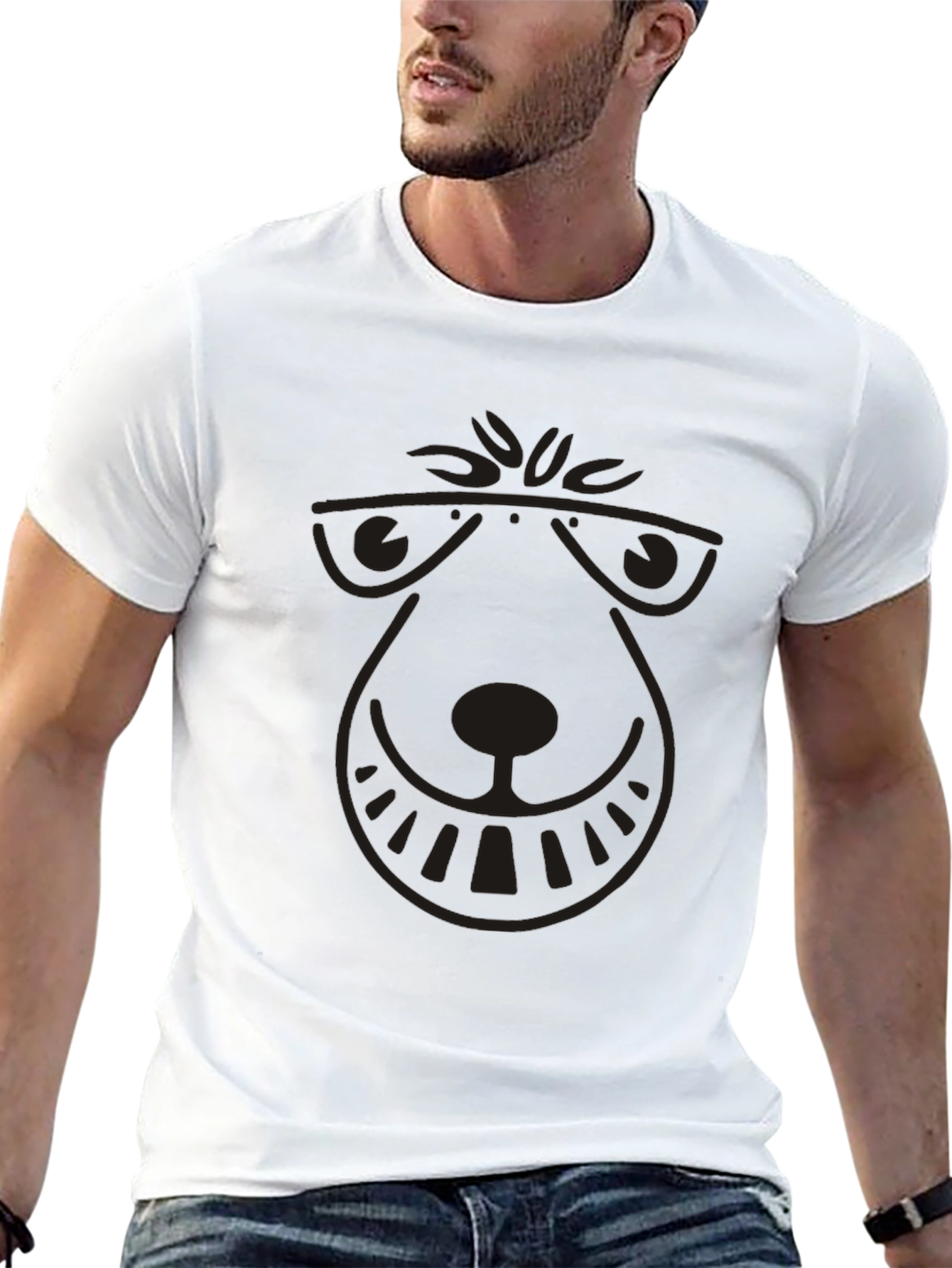Cool Bear Graphic Mens Black T-Shirt