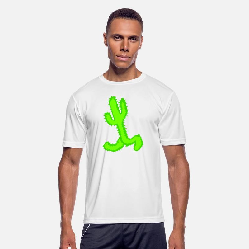 Cacti Desert Man Running Fast Funny Running Funny