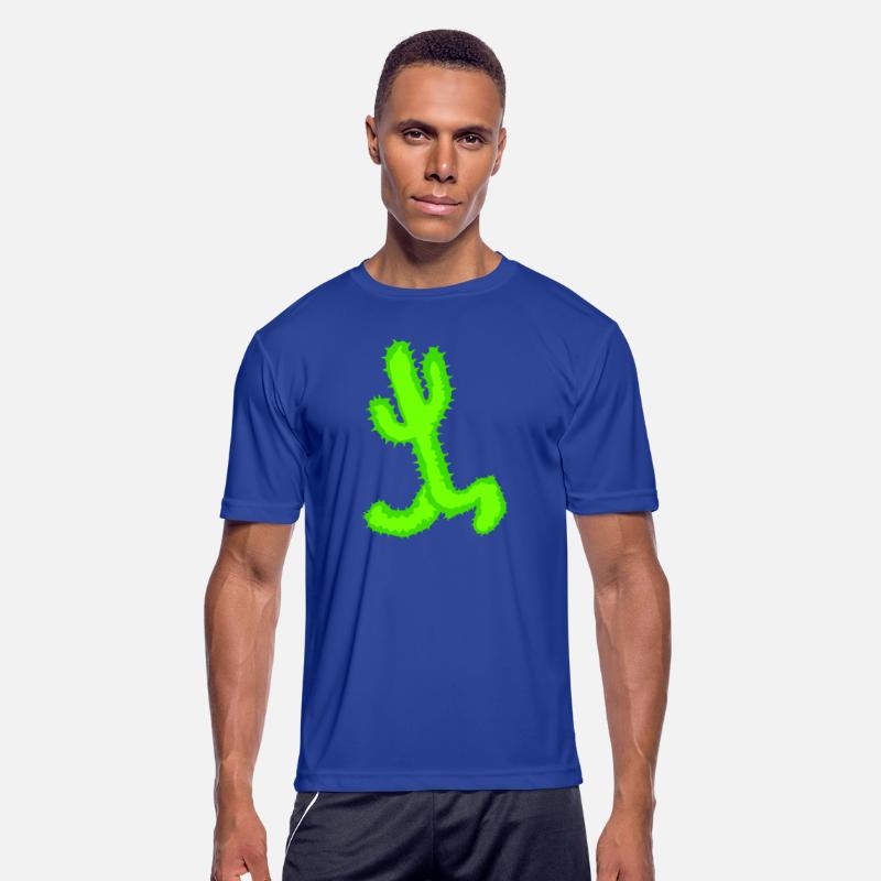 Cacti Desert Man Running Fast Funny Running Funny