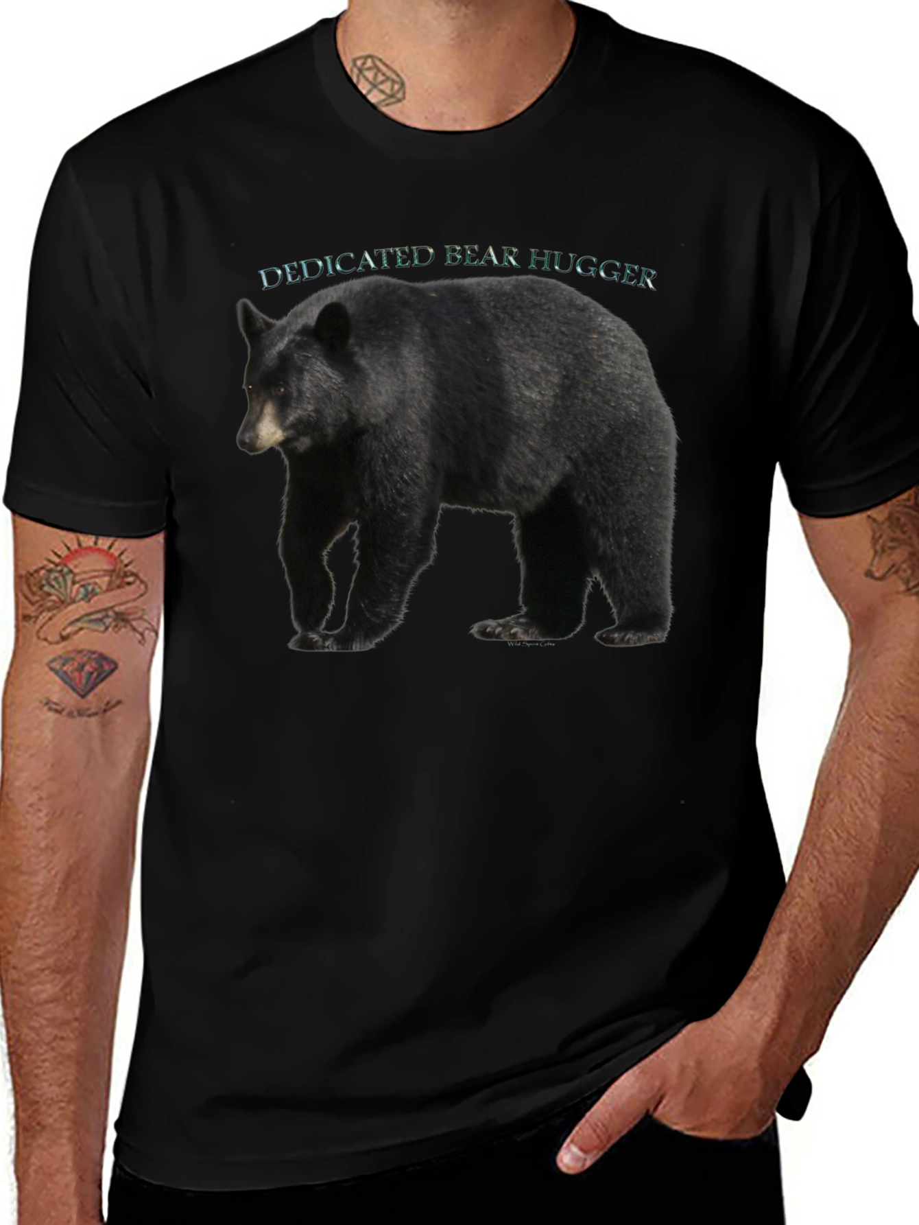 Dedicated Bear Hugger Black T-Shirt