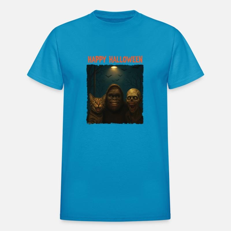 Cat Bigfoot Zombie Funny Halloween Trick Treat Sel