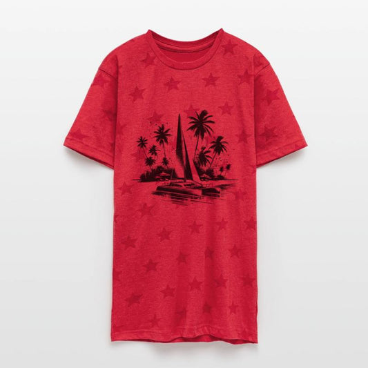 Catamaran Sailing Boat With Palm Trees