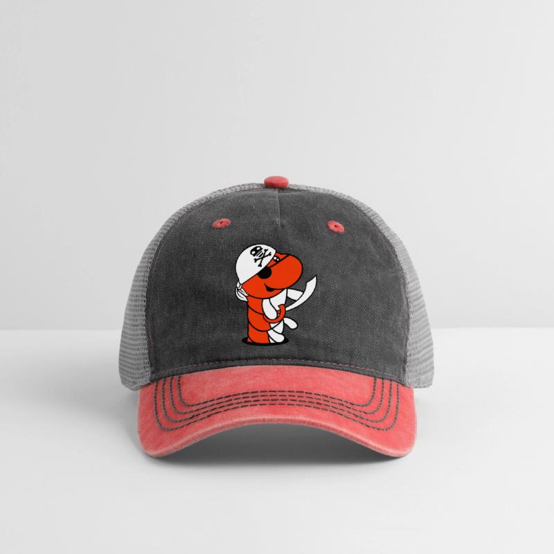 Caterpillar Hole Pirate Cap Funny Cute Comic Fun