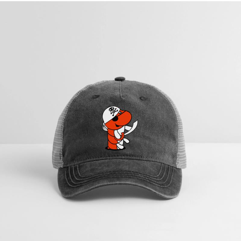 Caterpillar Hole Pirate Cap Funny Cute Comic Fun