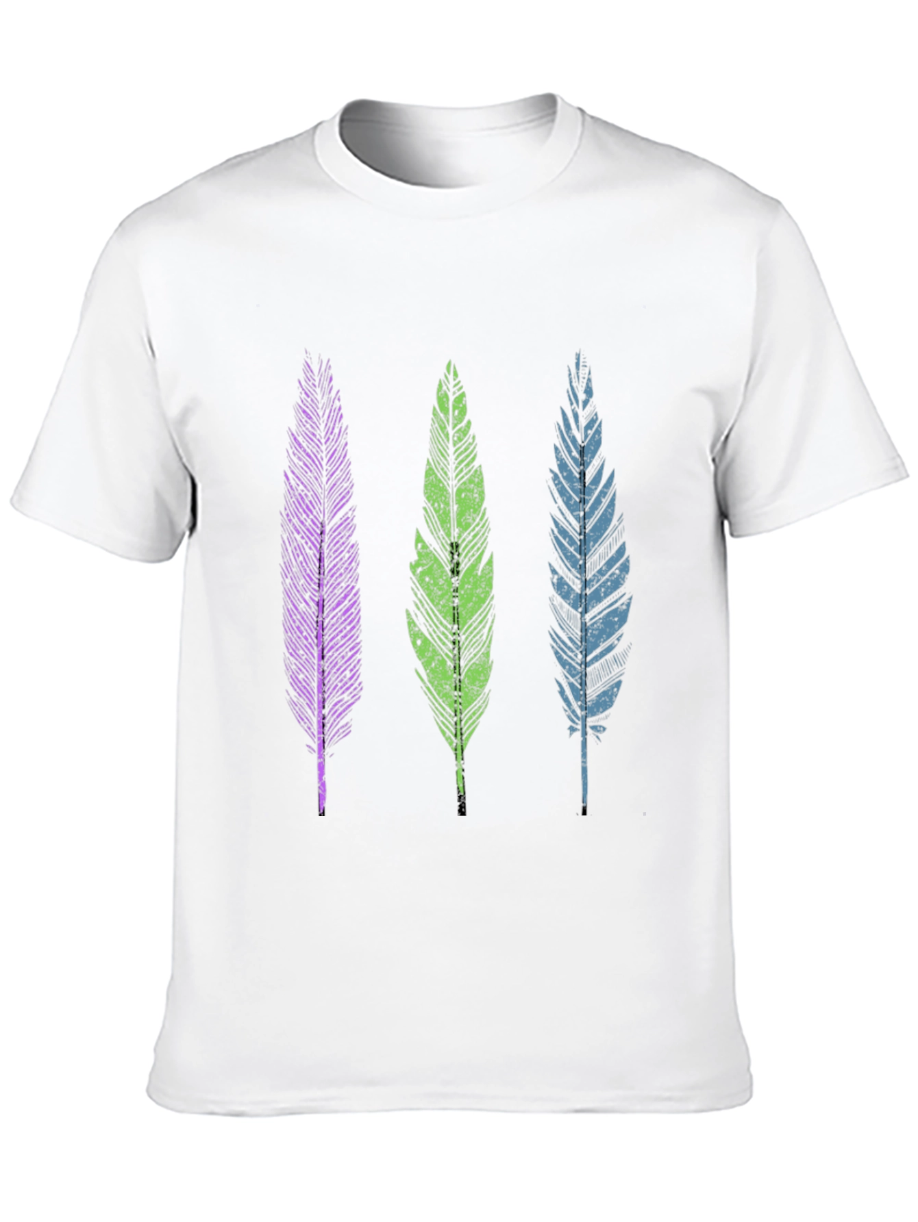 Feather Trio Graphic Tee - Casual Comfort