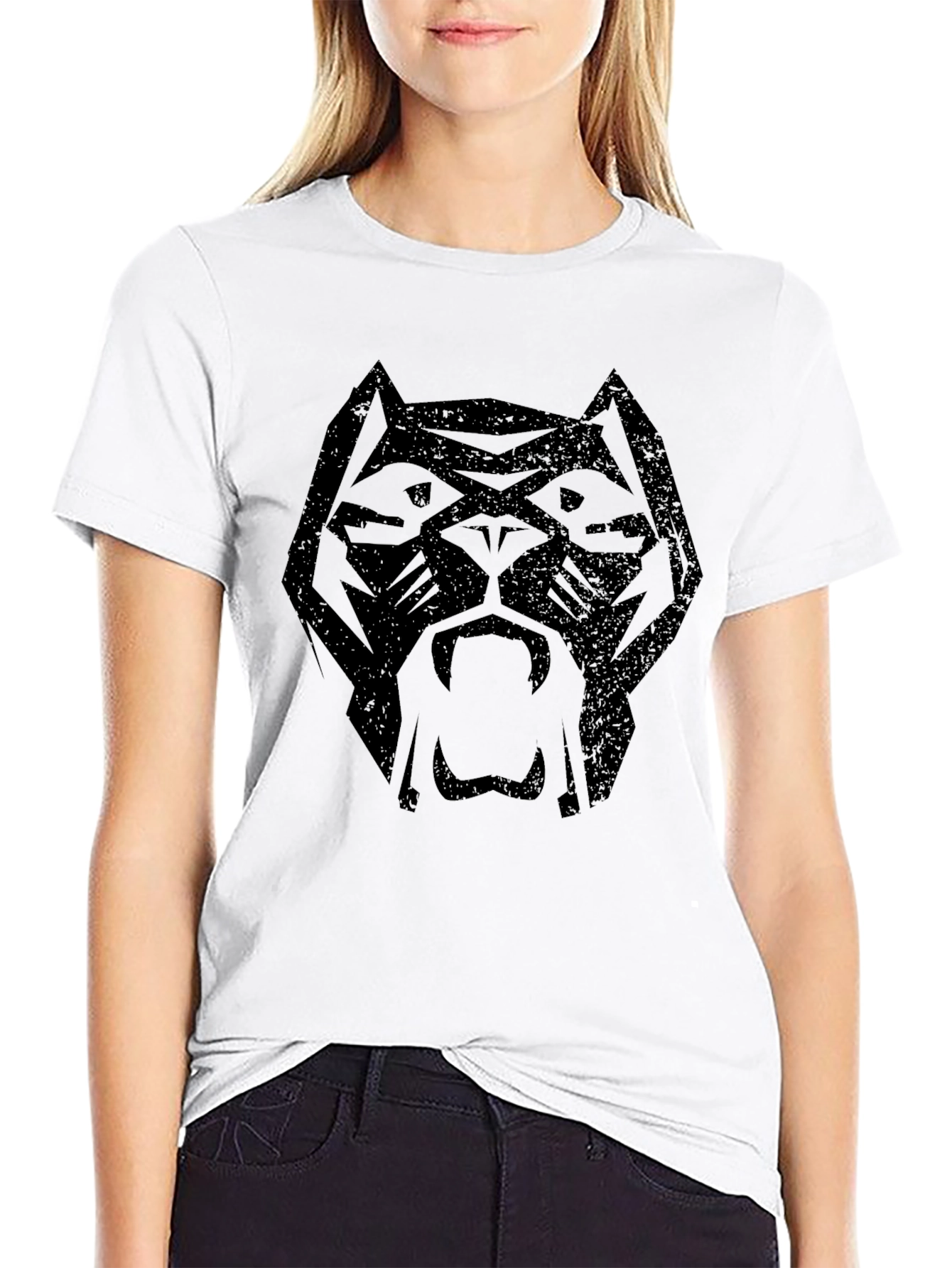 Mens Black Panther Graphic Print Crew Neck T-Shirt