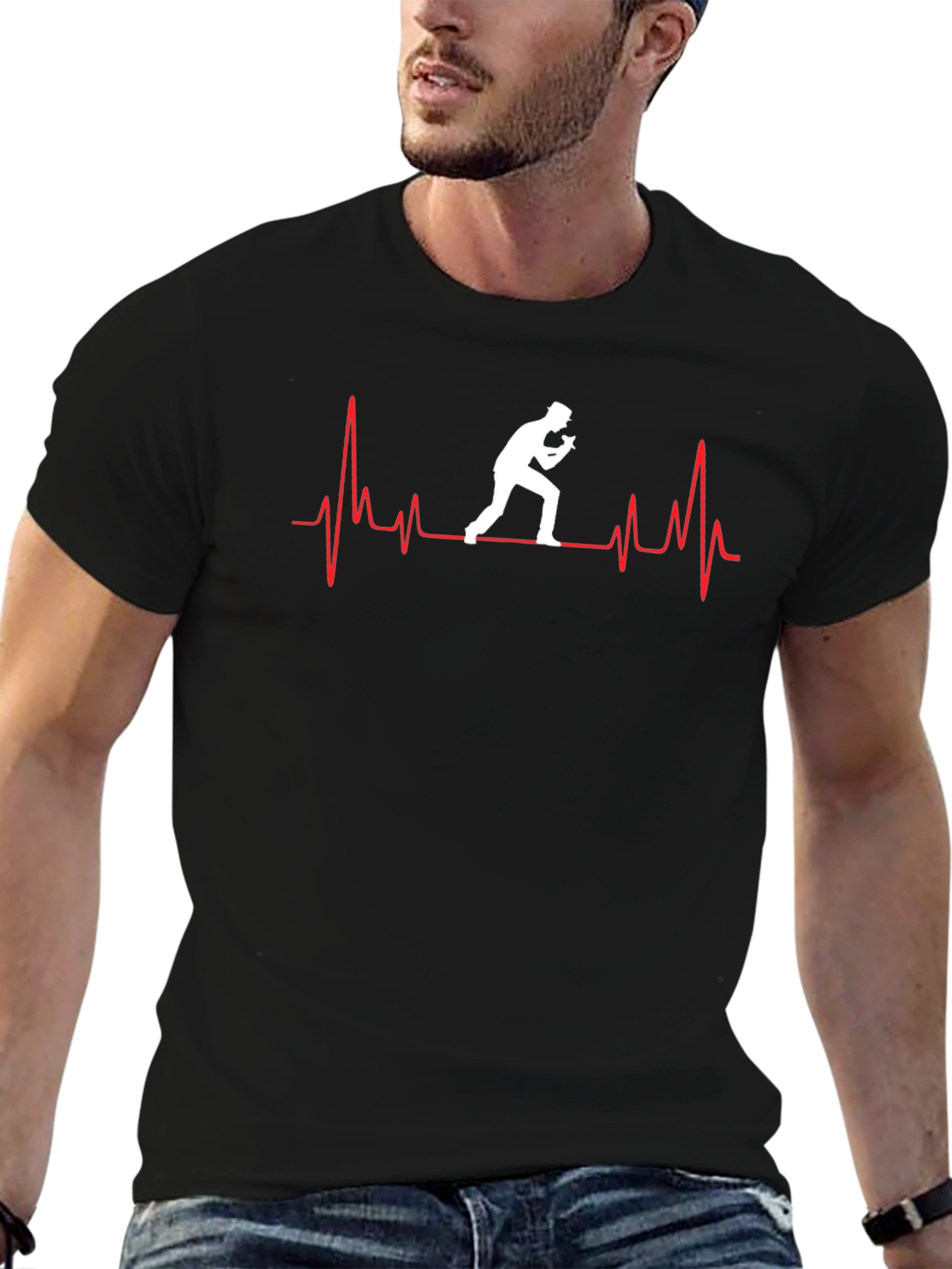 Boxing Heartbeat T-Shirt - Fight Life Line Tee