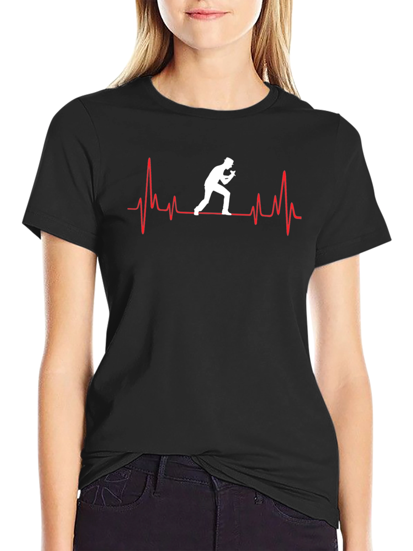 Boxing Heartbeat T-Shirt - Fight Life Line Tee