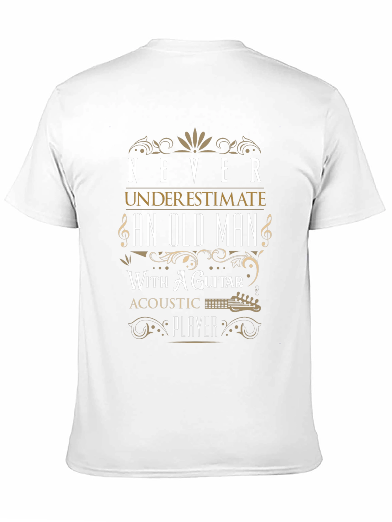 Never Underestimate Old Man With Guitar T-Shirt