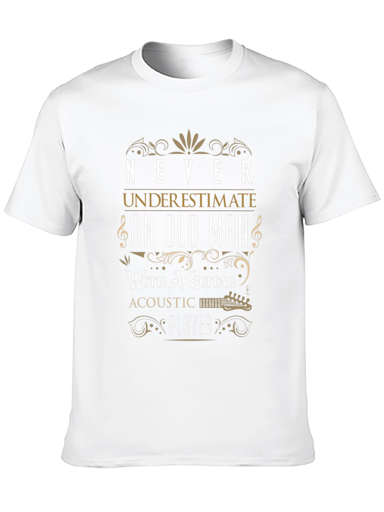 Never Underestimate Old Man With Guitar T-Shirt