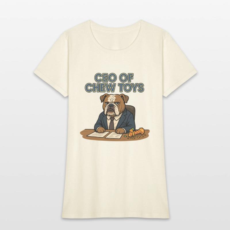 CEO Bulldog Chew Toy Boss Cartoon Design 1