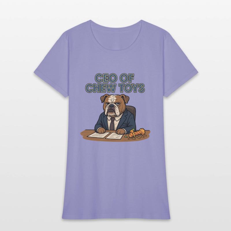 CEO Bulldog Chew Toy Boss Cartoon Design 1