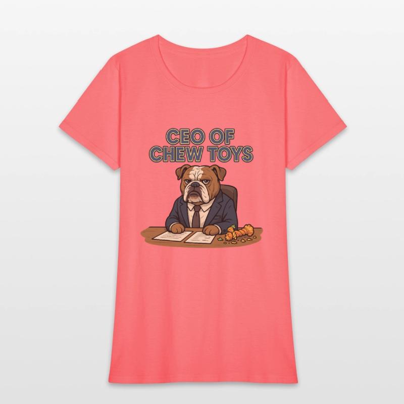 CEO Bulldog Chew Toy Boss Cartoon Design 1