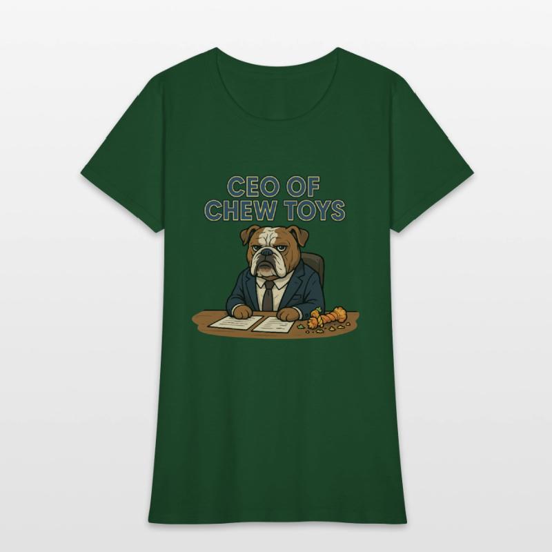 CEO Bulldog Chew Toy Boss Cartoon Design 1