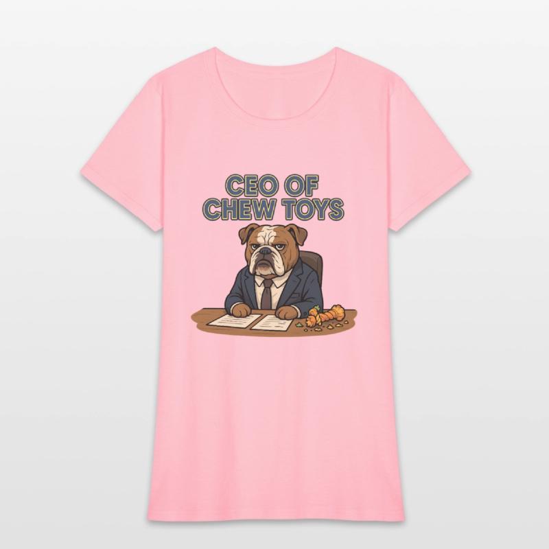 CEO Bulldog Chew Toy Boss Cartoon Design 1