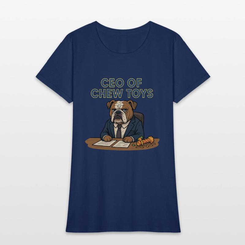 CEO Bulldog Chew Toy Boss Cartoon Design 1