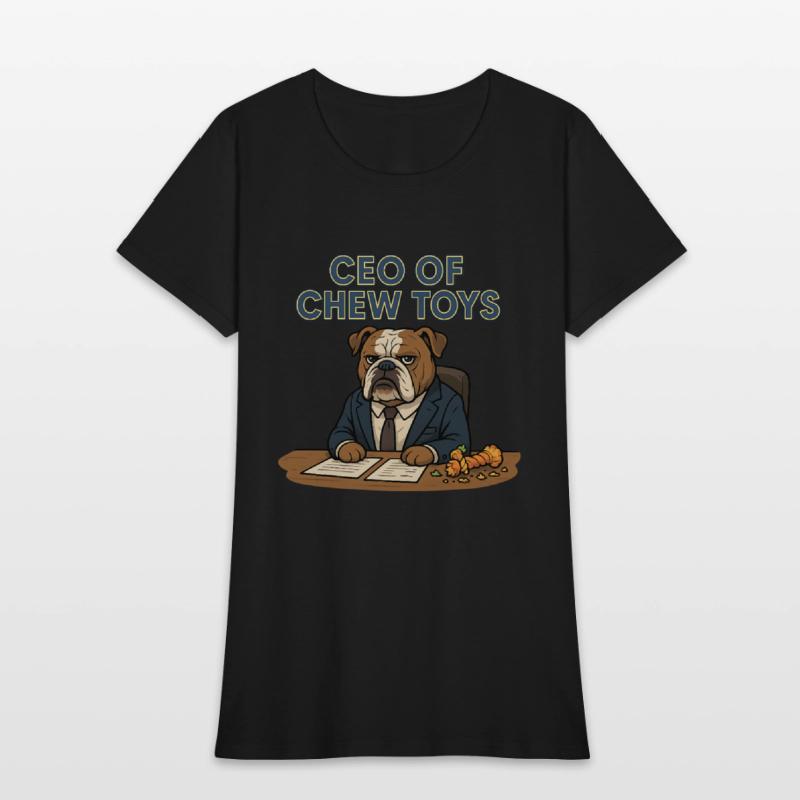 CEO Bulldog Chew Toy Boss Cartoon Design 1