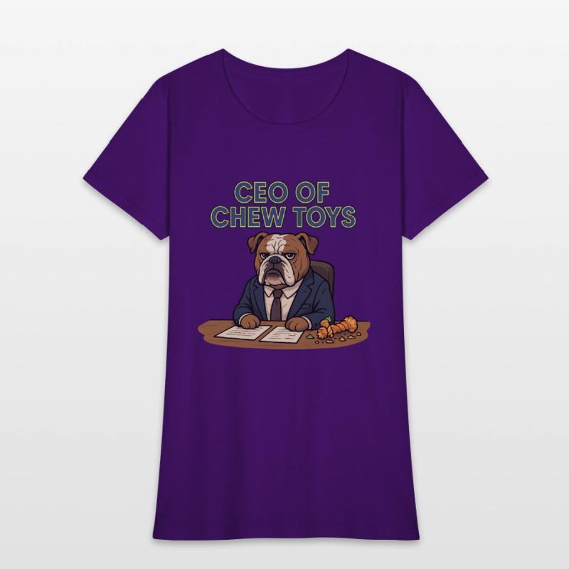 CEO Bulldog Chew Toy Boss Cartoon Design 1