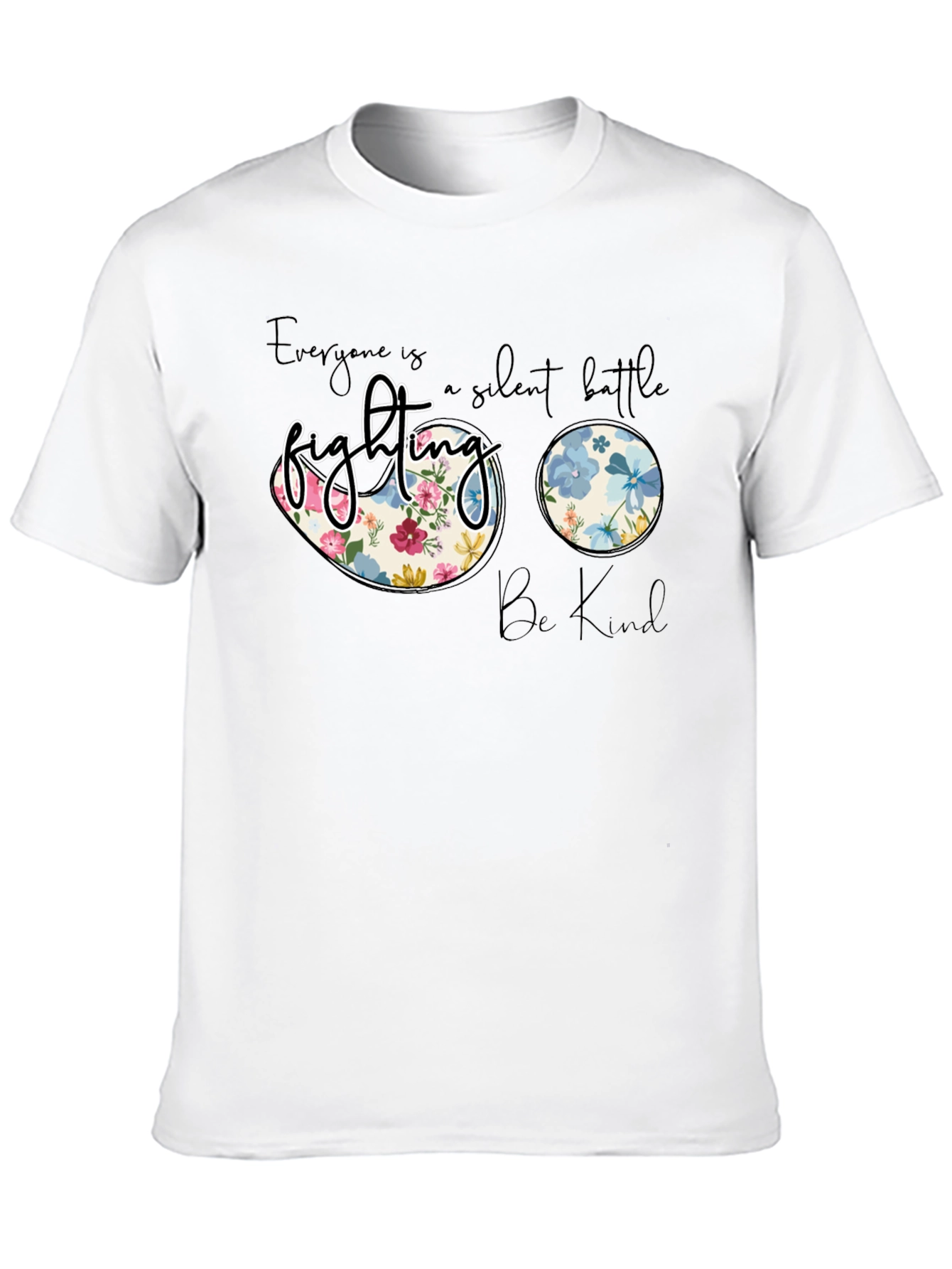 Floral Fighting Graphic Tee - Be Kind Shirt
