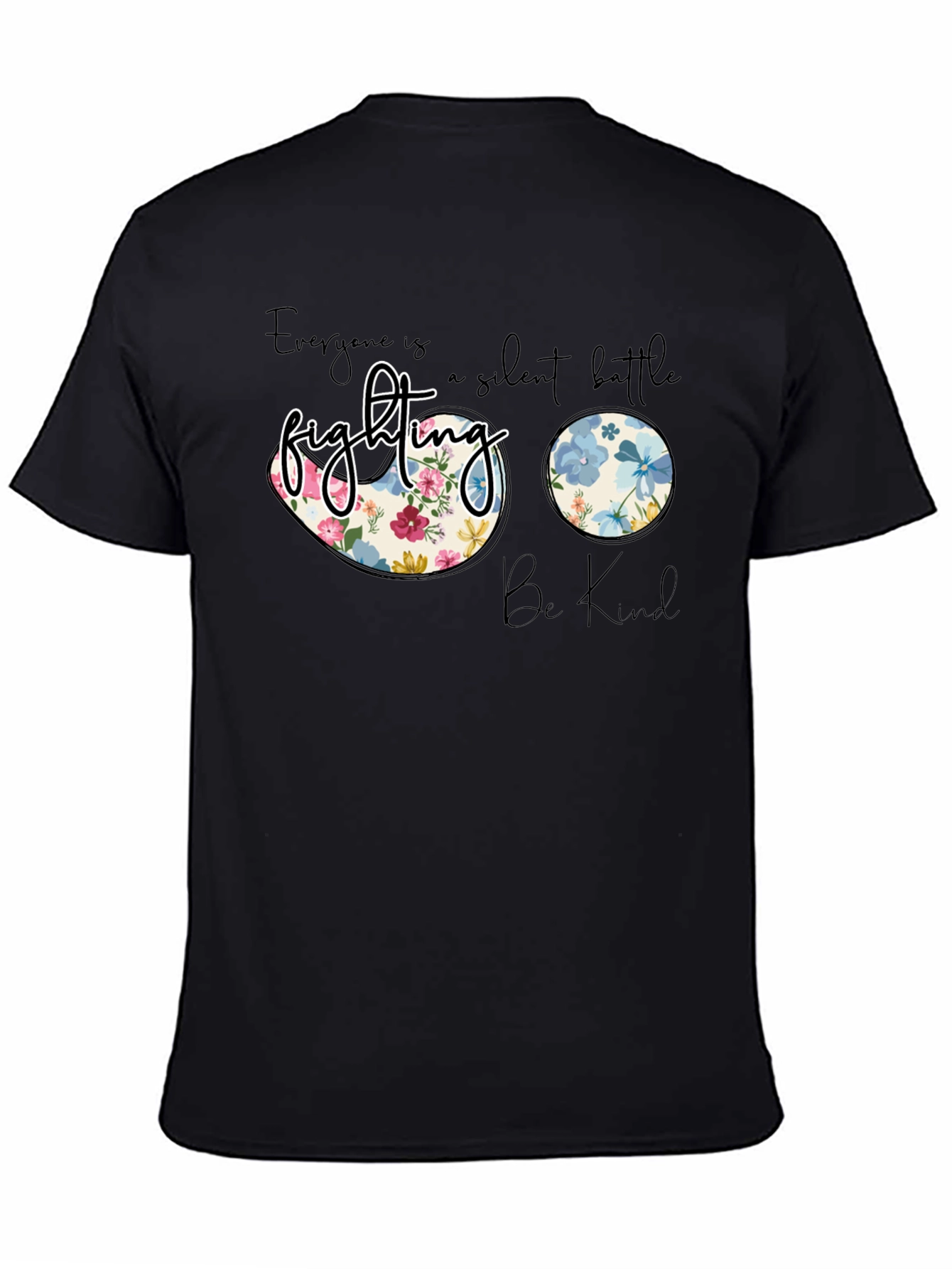 Floral Fighting Graphic Tee - Be Kind Shirt