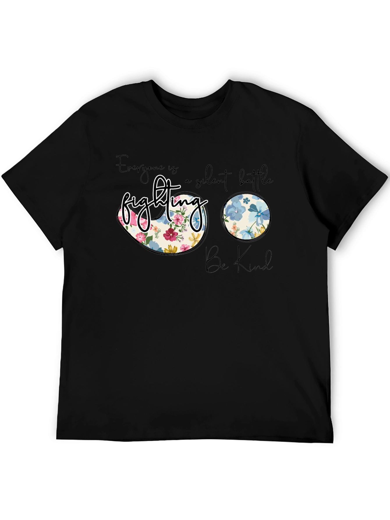 Floral Fighting Graphic Tee - Be Kind Shirt