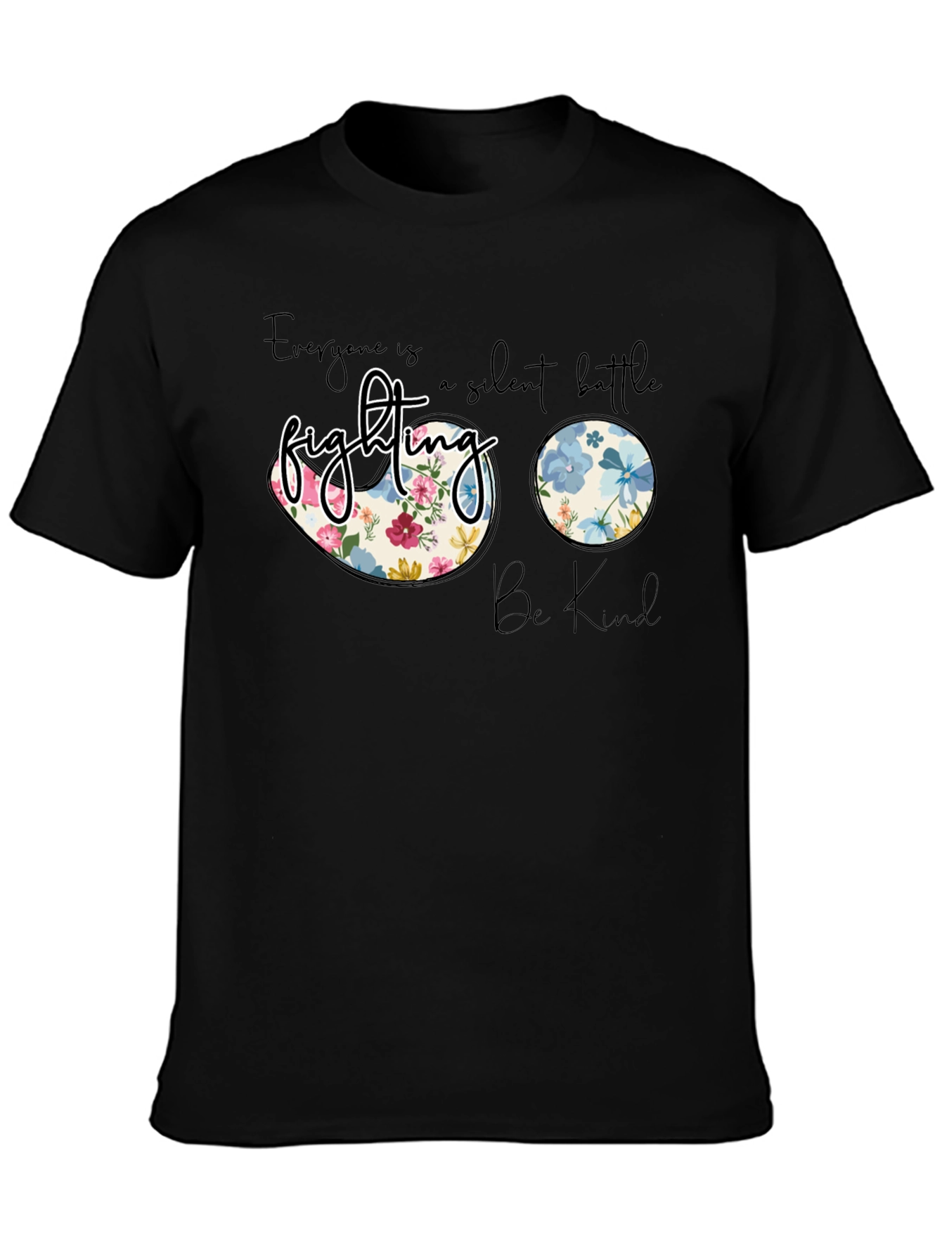 Floral Fighting Graphic Tee - Be Kind Shirt