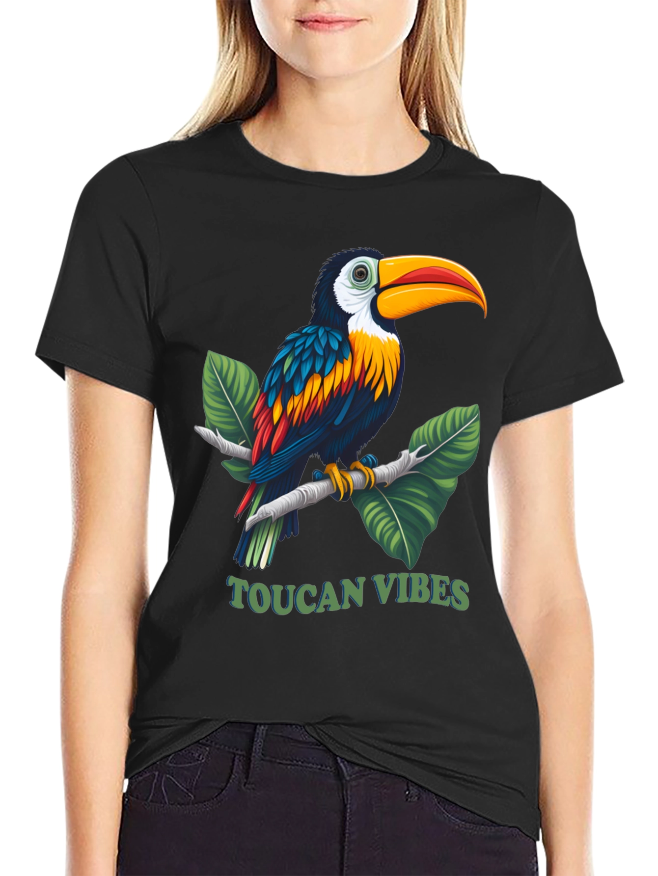 Toucan Vibes Graphic Tee - Tropical Bird T-Shirt