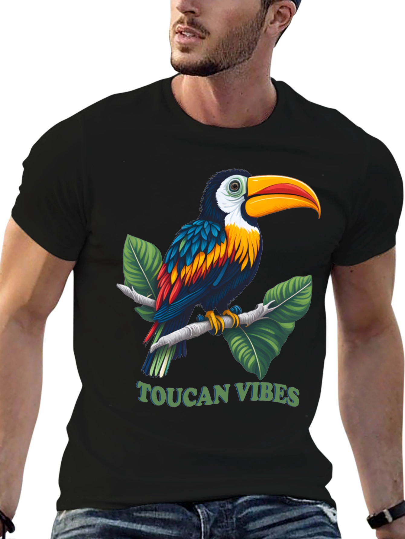 Toucan Vibes Graphic Tee - Tropical Bird T-Shirt