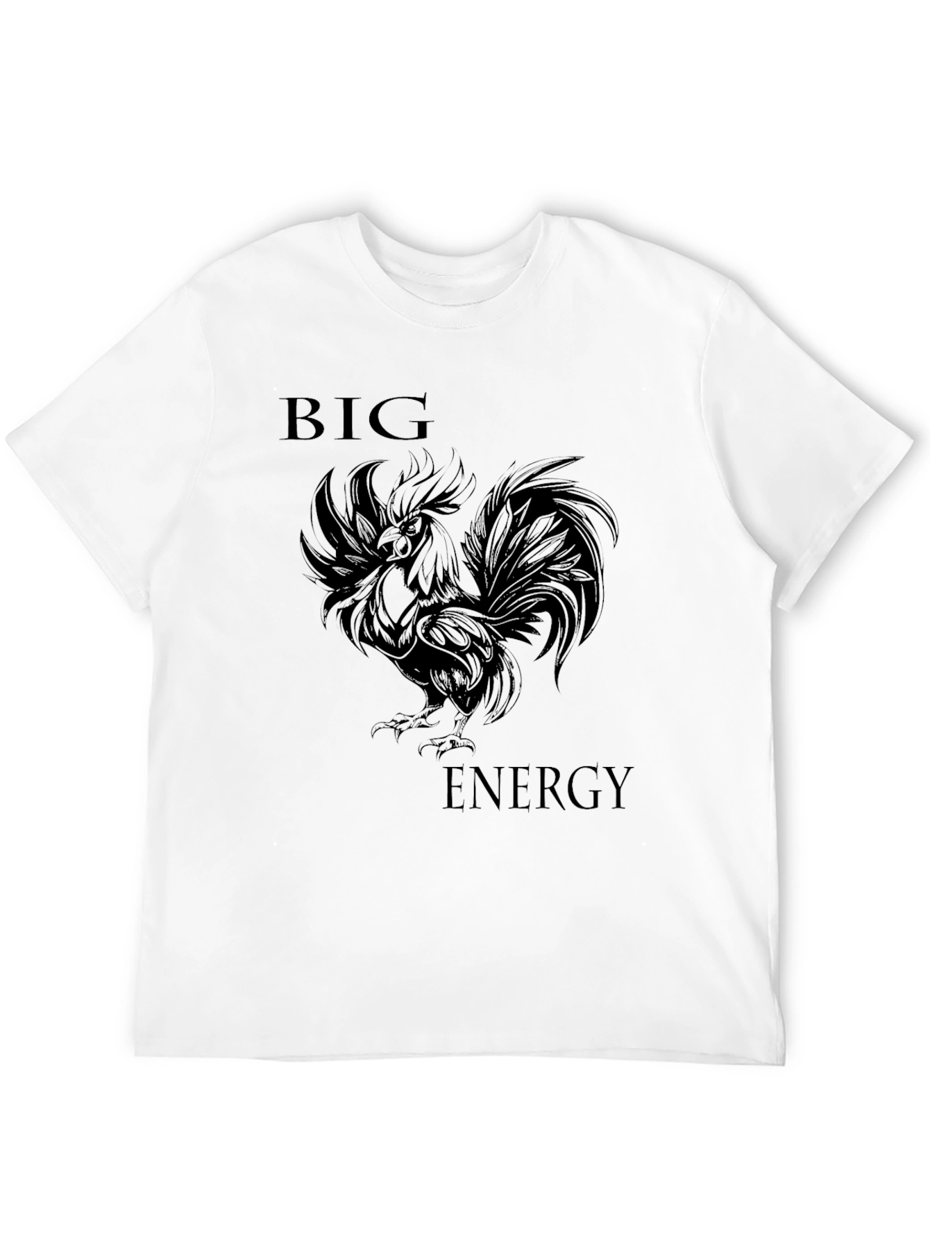 Big Energy Rooster Graphic T-Shirt - Mens Black Tee