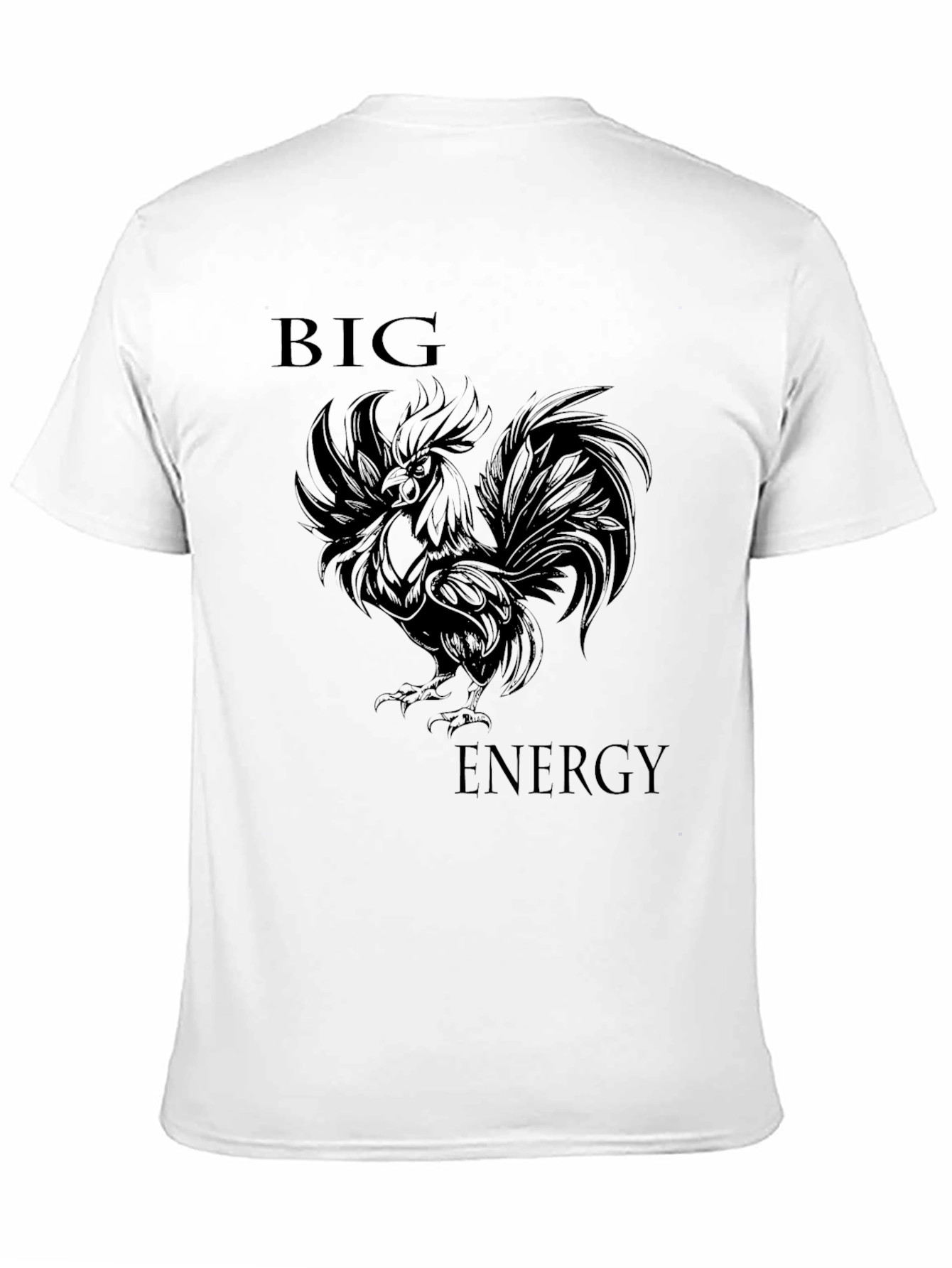 Big Energy Rooster Graphic T-Shirt - Mens Black Tee