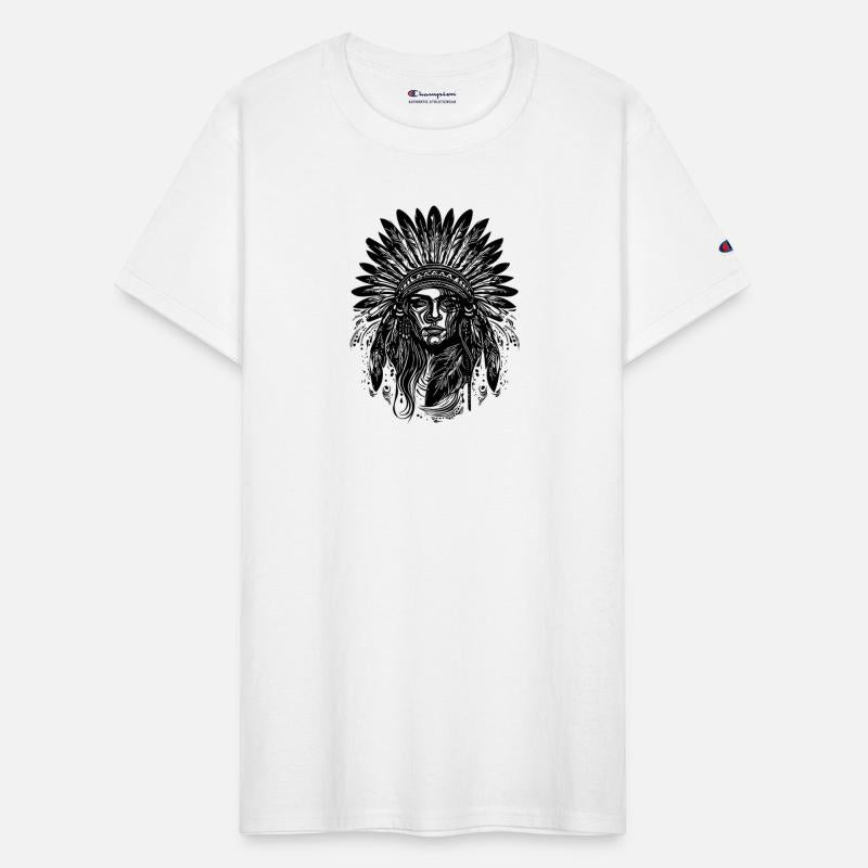 Chief Face Feather Headdress Spirit Feathers