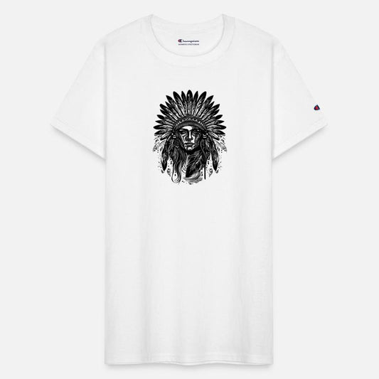 Chief Face Feather Headdress Spirit Feathers