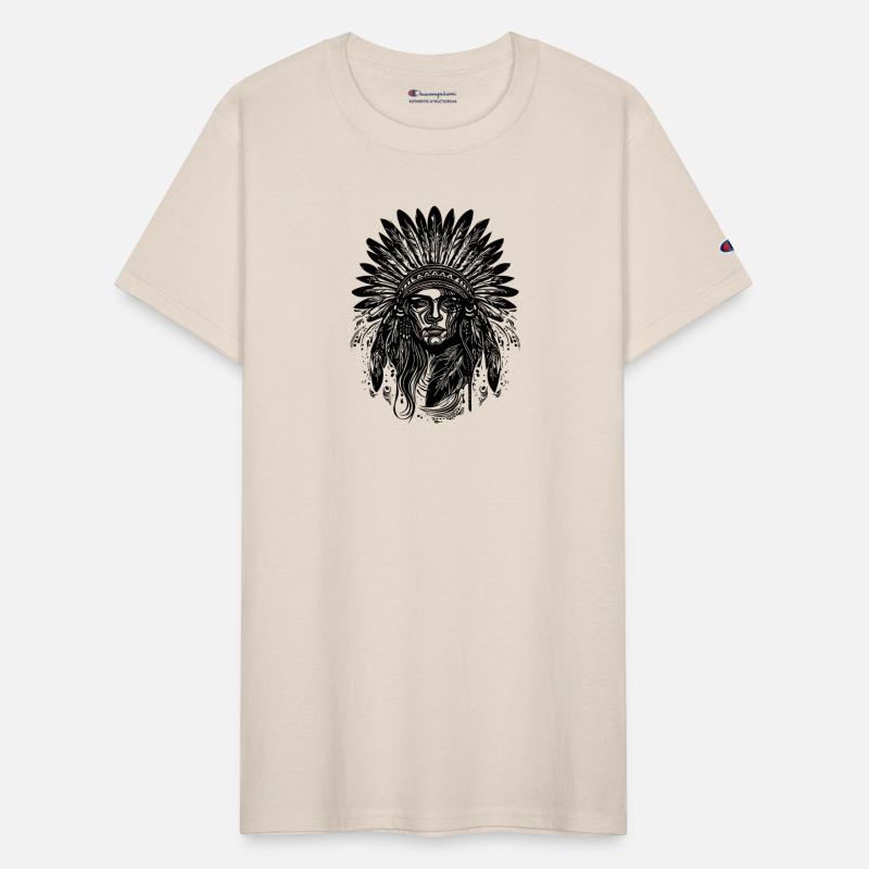 Chief Face Feather Headdress Spirit Feathers