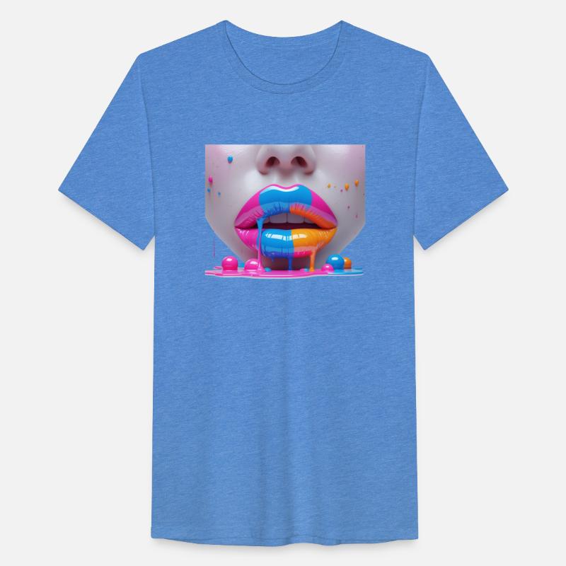 Chromatic Drip – Abstract Lips in Motion