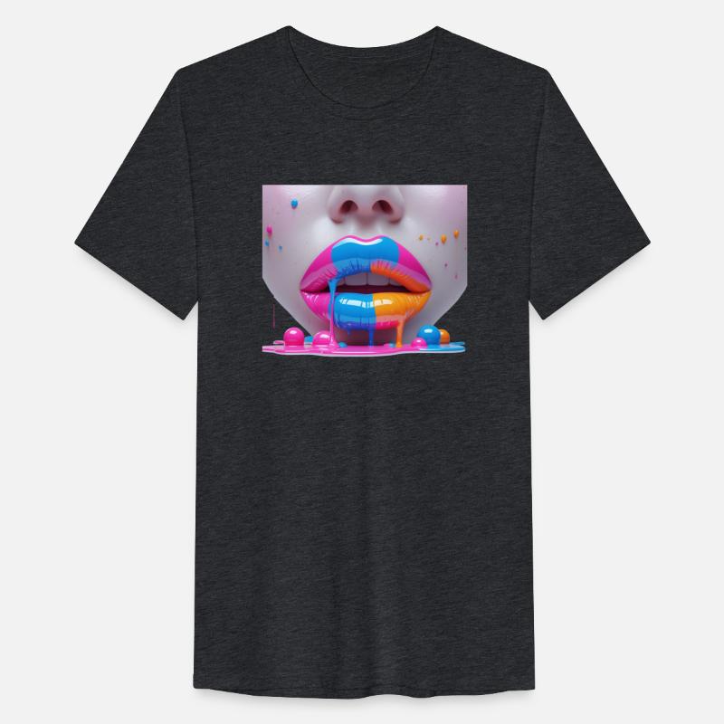 Chromatic Drip – Abstract Lips in Motion