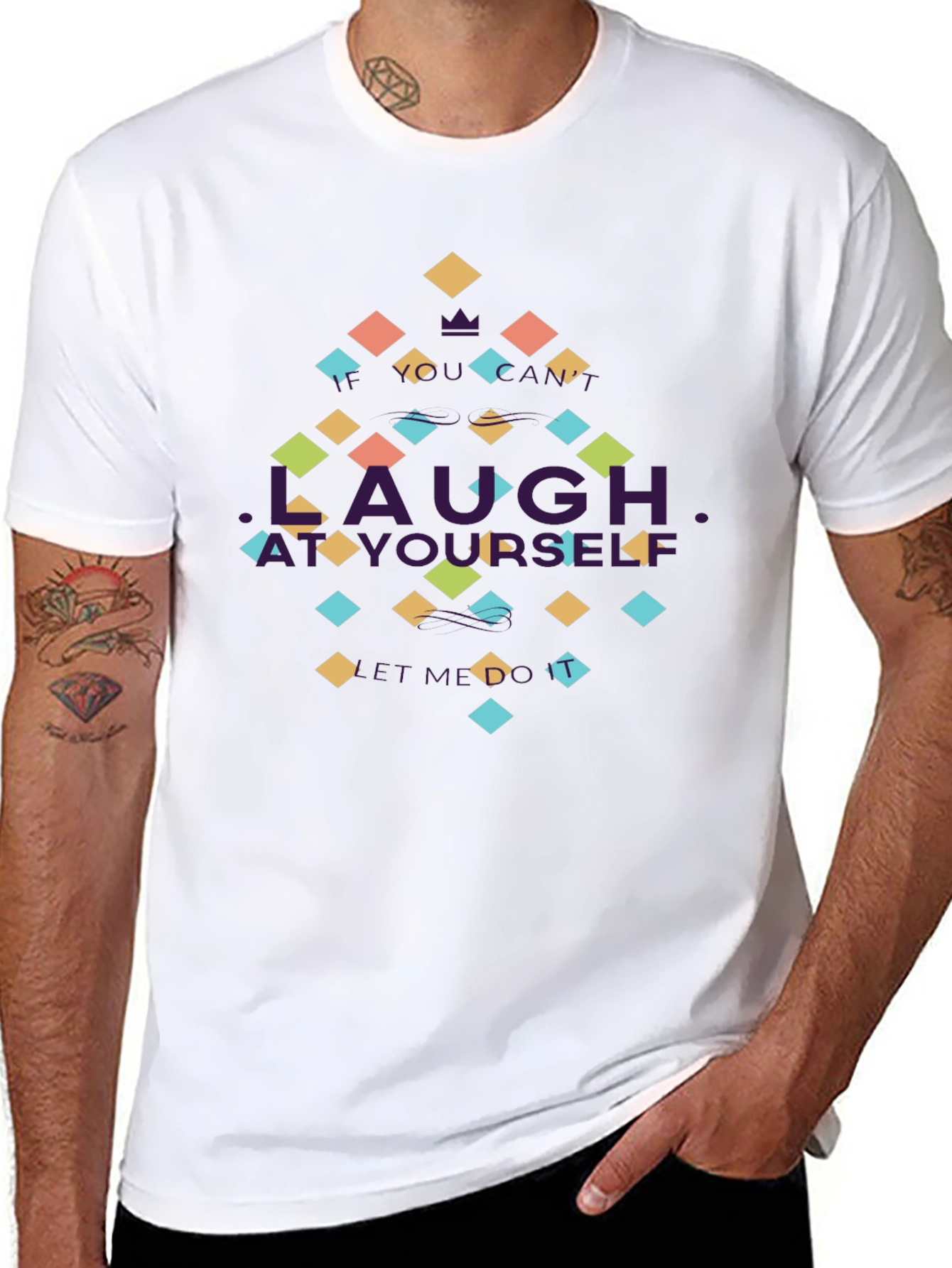 Laugh at Yourself Black Graphic Tee